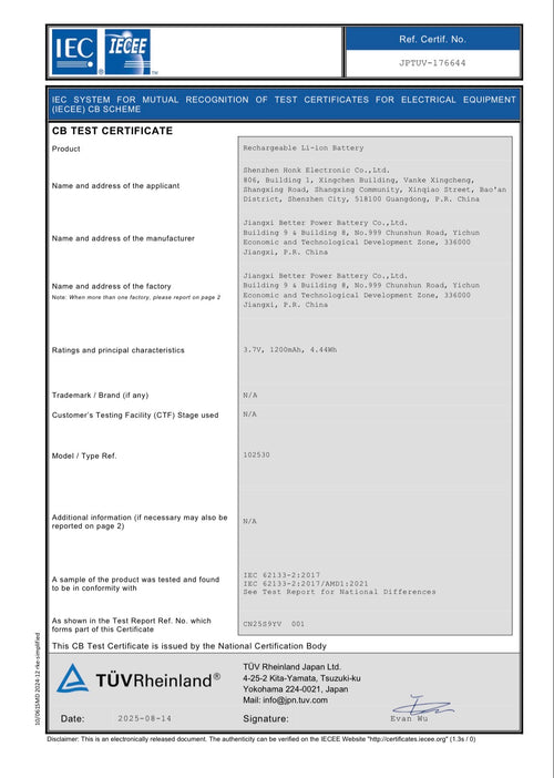 IEC CB Test – Battery Safety
